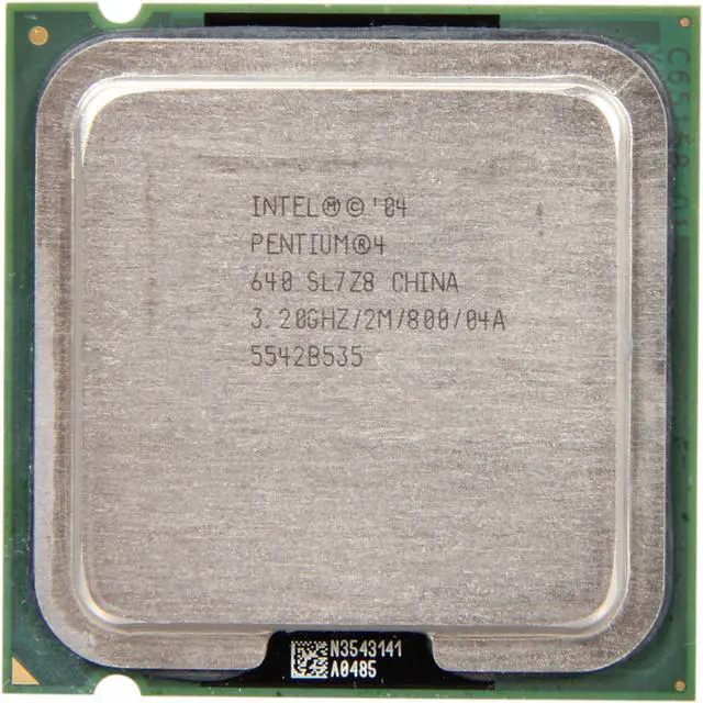 Alt view image 2 of 4 - Intel Pentium 4 640 - Pentium 4 Prescott Single-Core 3.2 GHz LGA 775 84W Desktop Processor - P4640-R
