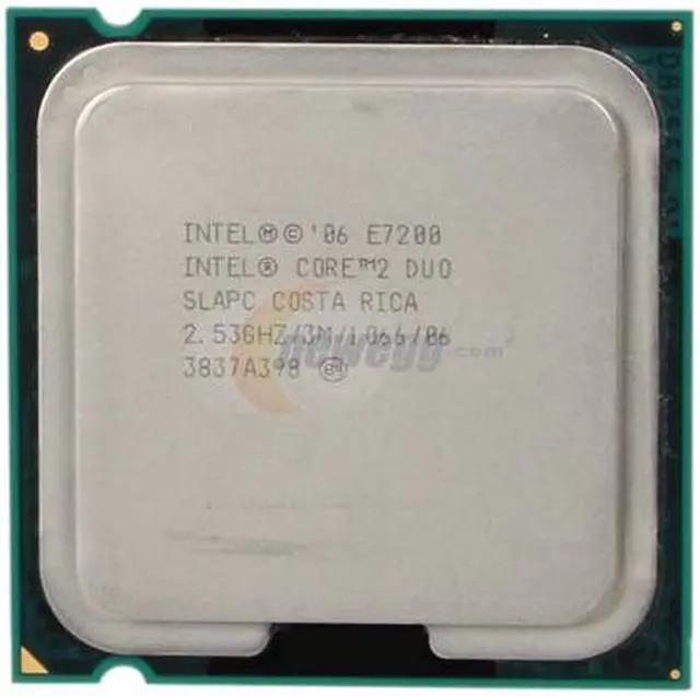 Alt view image 2 of 4 - Intel Core 2 Duo E7200 - Core 2 Duo Wolfdale Dual-Core 2.53 GHz LGA 775 65W Desktop Processor - E7200 (SLAPC)