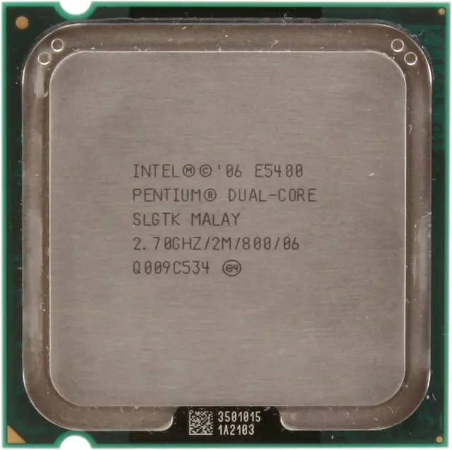 Alt view image 2 of 4 - Intel Pentium Dual-Core E5400 - Pentium Wolfdale Dual-Core 2.7 GHz LGA 775 65W Desktop Processor - E5400 (SLGTK)
