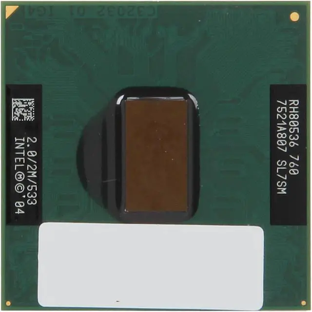 Alt view image 3 of 3 - Intel Pentium M 760 Dothan 2.0 GHz 2MB L2 Cache Socket 479 27W Single-Core SL7SM Mobile Processor