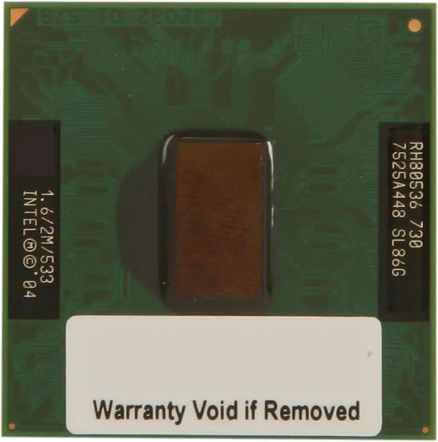 Main image of Intel Pentium M 730 Dothan 1.6 GHz 2MB L2 Cache Socket 479 27W Single-Core SL86G Mobile Processor