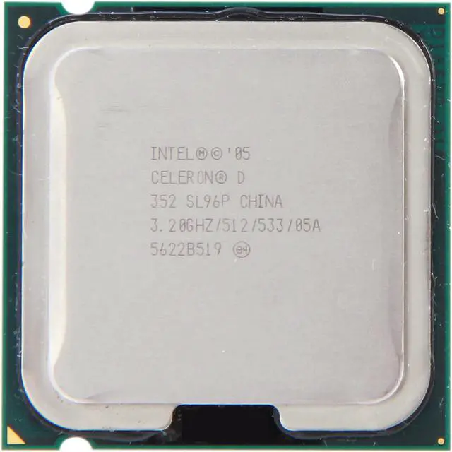 Main image of Intel Celeron D 352 - Celeron D Cedar Mill Single-Core 3.2 GHz LGA 775 86W Desktop Processor - SL96P
