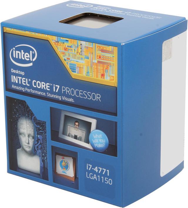 Intel Core i7-4771 - Core i7 4th Gen Haswell Quad-Core 3.5GHz (3.9GHz  Turbo) LGA 1150 84W Intel HD Graphics 4600 Desktop Processor - BX80646I74771