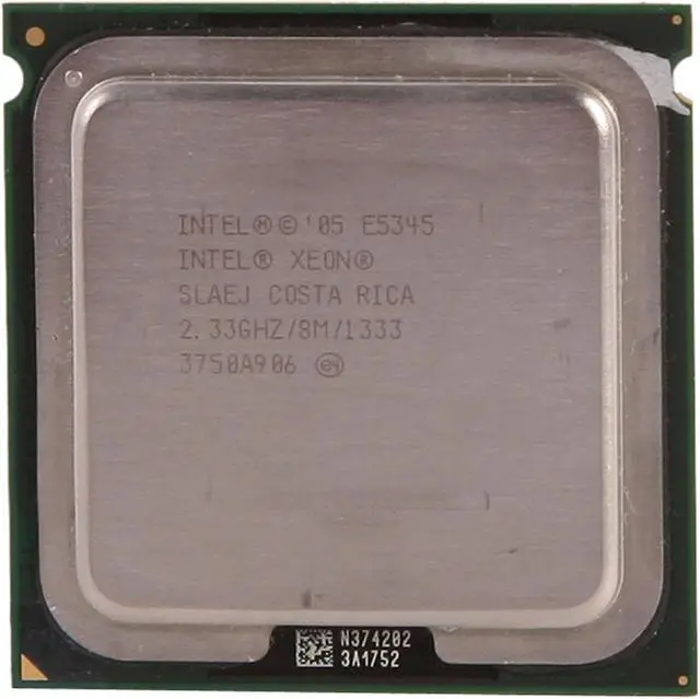 Alt view image 2 of 4 - Intel Xeon E5345 Clovertown 2.33 GHz 2 x 4MB L2 Cache LGA 771 80W CPU-E5345-R Server Processor
