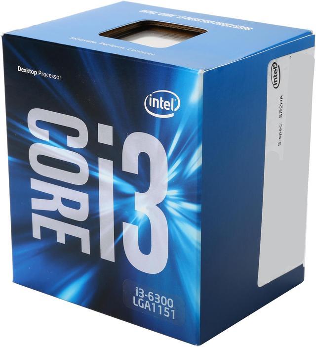 Intel Core i3-6300 - Core i3 6th Gen Skylake Dual-Core 3.8 GHz LGA 1151 65W  Intel HD Graphics 530 Desktop Processor - BX80662I36300