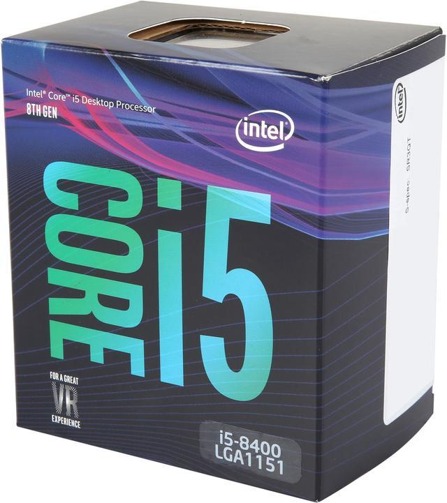 Intel Core i5 8th Gen - Core i5-8400 Coffee Lake 6-Core 2.8 GHz (4.0 GHz  Turbo) LGA 1151 (300 Series) 65W BX80684I58400 Desktop Processor Intel UHD 