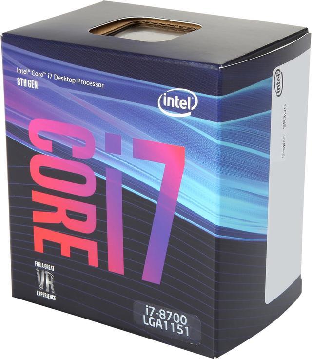 Intel Core i7 8th Gen - Core i7-8700 Coffee Lake 6-Core 3.2 GHz (4.6 GHz Turbo) LGA 1151 (300 Series) 65W BX80684I78700 Desktop Processor Intel UHD Intel Core i7 8th Gen - Core i7-8700 Coffee Lake 6-Core 3.2 GHz (4.6 GHz Turbo) LGA 1151 (300 Series) 65W BX80684I78700 Desktop Processor Intel UHD
