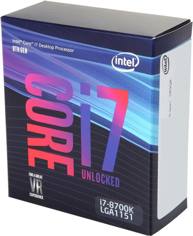 Intel Core i7 8th Gen - Core i7-8700K Coffee Lake 6-Core 3.7 GHz (4.7 GHz  Turbo) LGA 1151 (300 Series) 95W BX80684I78700K Desktop Processor Intel UHD  