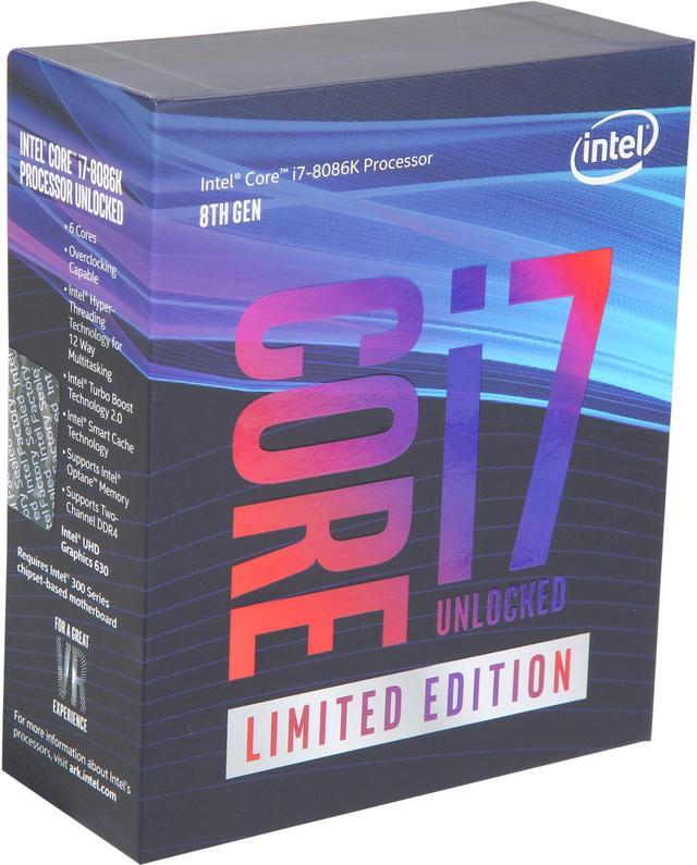 Intel Core i7 8th Gen - Core i7-8086K Coffee Lake 6-Core 4.0 GHz (5.0 GHz  Turbo) LGA 1151 (300 Series) 95W BX80684I78086K Desktop Processor Intel UHD  