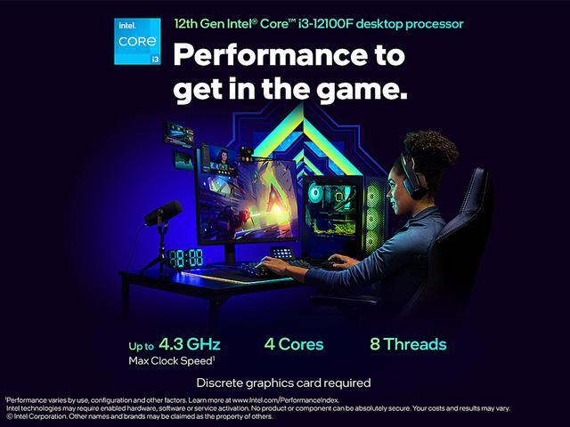 Alt view image 9 of 9 - Intel Core i3-12100F - Core i3 12th Gen Alder Lake Quad-Core 3.3 GHz LGA 1700 58W Desktop Processor - BX8071512100F