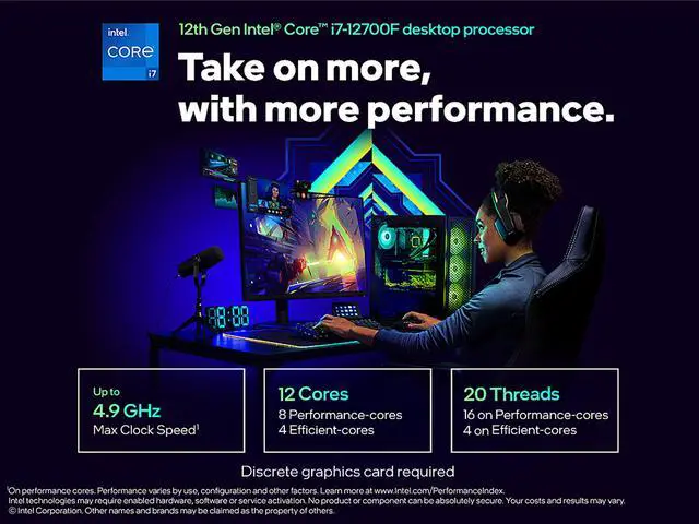 Alt view image 9 of 9 - Intel Core i7-12700F - Core i7 12th Gen Alder Lake 12-Core (8P+4E) 2.1 GHz LGA 1700 65W Desktop Processor - BX8071512700F