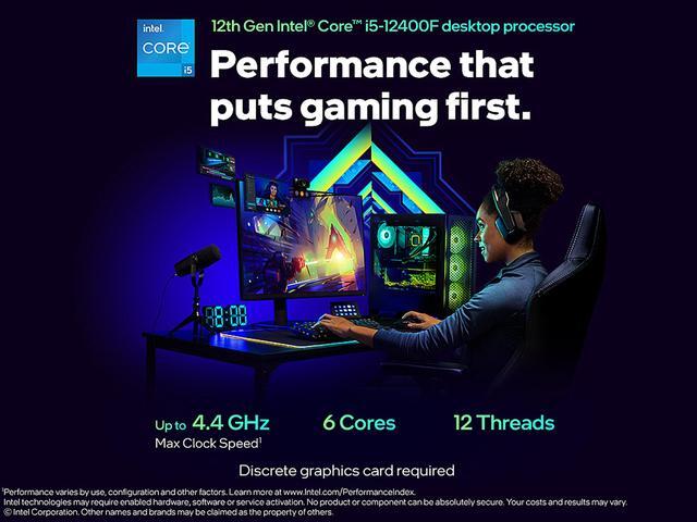 Alt view image 7 of 7 - Intel Core i5-12400F - Core i5 12th Gen Alder Lake 6-Core 2.5 GHz LGA 1700 65W Desktop Processor - BX8071512400F