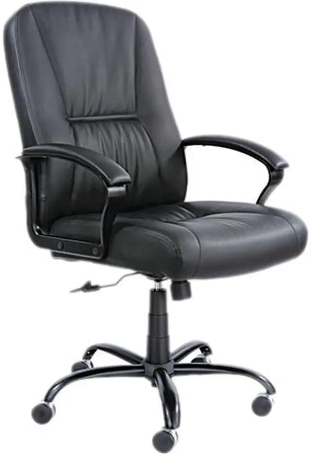Main image of Safco - 3500BL - Serenity Big & Tall Leather Series High-Back Chair, Black Leather