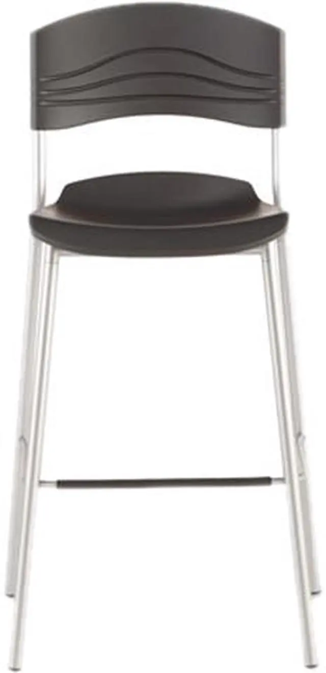 Main image of Iceberg CaféWorks Bistro Stool Blow Molded Polyethylene Graphite/Silver 64527
