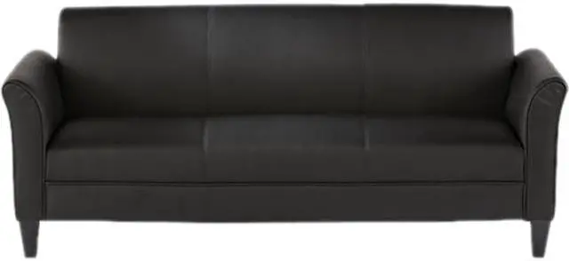Main image of Alera Reception Lounge Furniture, 3-Cushion Sofa, 77w x 31-1/2d x 32h, Black