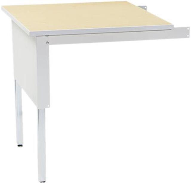 Mailflow-To-Go Mailroom System Table, Square, 30w x 30d x 29 to 36h, Pebble Gray