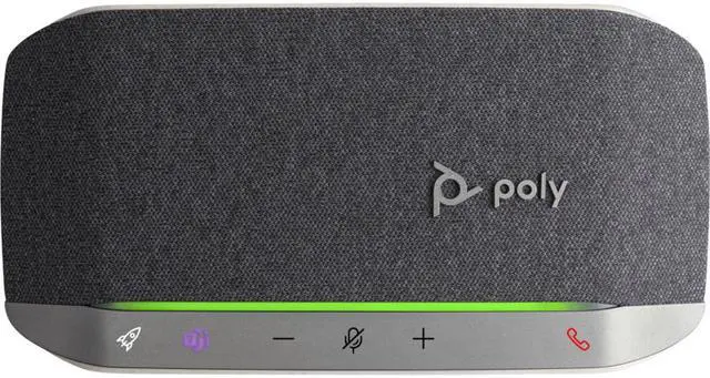 Main image of Poly - Sync 20 USB-A Personal Smart Speakerphone (Plantronics) - Connect to Cell Phone via Bluetooth and PC/Mac via USB-A Cable - Works with Teams (Certified), Zoom & More, Black