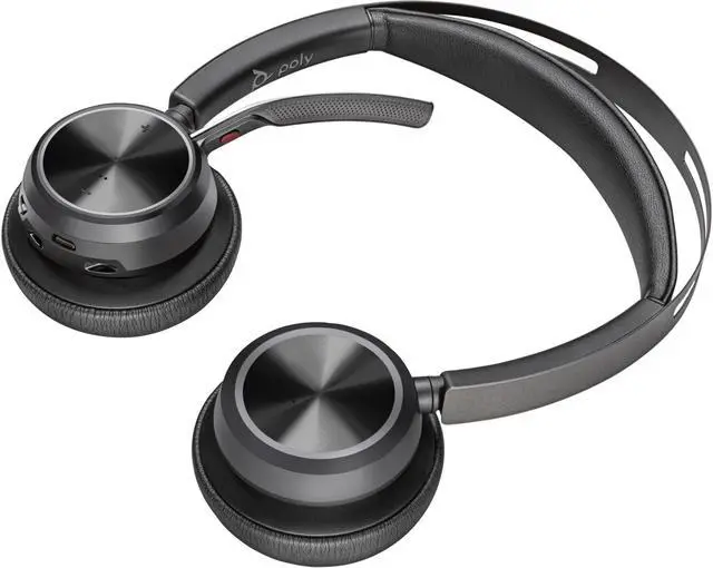 Alt view image 6 of 9 - Poly Voyager Focus 2 UC USB-A Bluetooth Headset with Charging Stand, Black