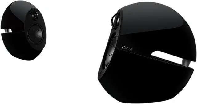 Alt view image 4 of 6 - Edifier e25 Luna Eclipse Bluetooth 2.0 Speaker Set with Bass Radiators - Black