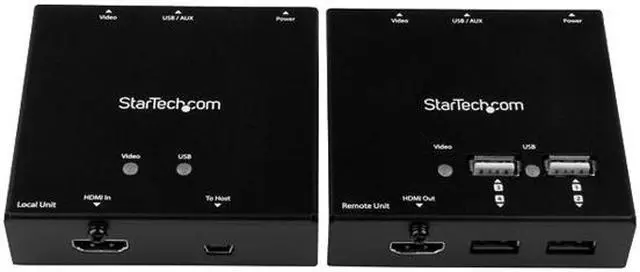 Alt view image 2 of 4 - StarTech.com ST121USBHD HDMI over CAT6 Extender with 4-port USB Hub - 165 ft (50m) - 1080p