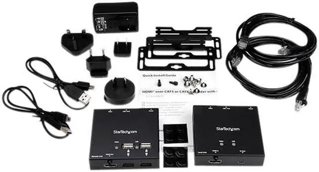 Alt view image 4 of 4 - StarTech.com ST121USBHD HDMI over CAT6 Extender with 4-port USB Hub - 165 ft (50m) - 1080p