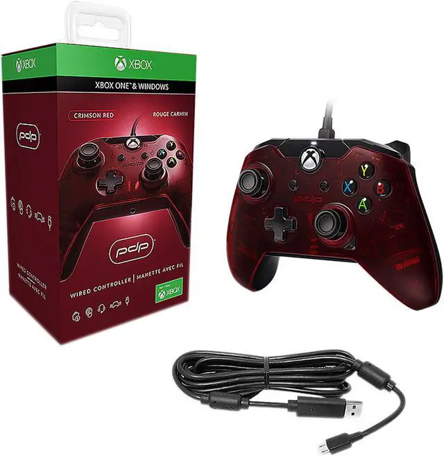 Alt view image 3 of 3 - PDP 048-082-NA-RD Wired Controller For Xbox One & PC - Red