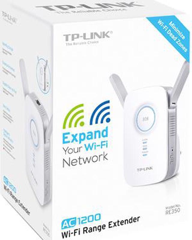 Alt view image 5 of 5 - TP-Link RE350 AC1200 Wi-Fi Range Extender w/ Gigabit Ethernet Port, Small Footprint w/ Intelligent Signal LED Ring