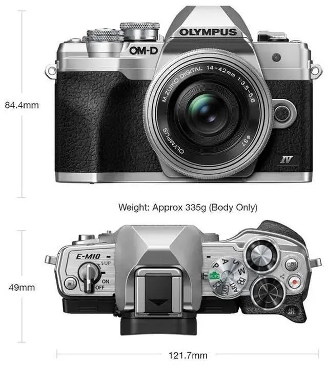 Alt view image 10 of 10 - OM System OM-D E-M10 Mark IV 20.3 Megapixel Mirrorless Camera Body Only - Silver