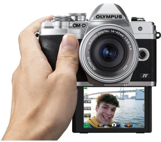 Alt view image 12 of 17 - OM System OM-D E-M10 Mark IV 20.3 Megapixel Mirrorless Camera with Lens (Silver)