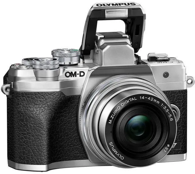 Alt view image 4 of 17 - OM System OM-D E-M10 Mark IV 20.3 Megapixel Mirrorless Camera with Lens (Silver)