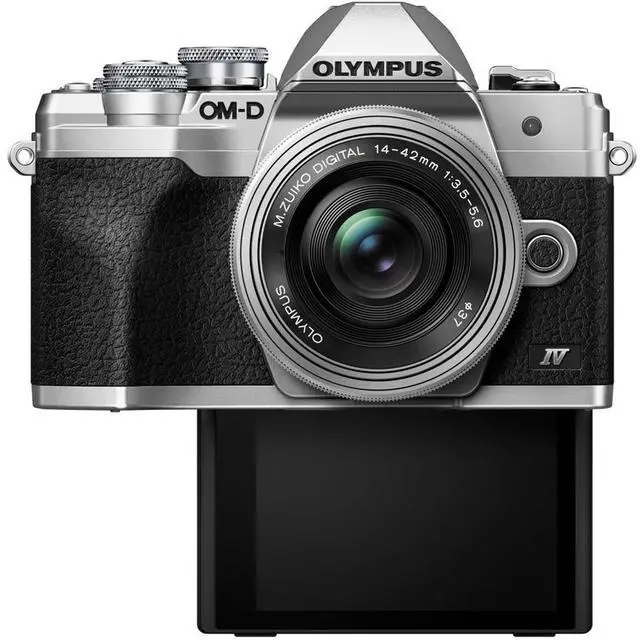 Alt view image 5 of 17 - OM System OM-D E-M10 Mark IV 20.3 Megapixel Mirrorless Camera with Lens (Silver)