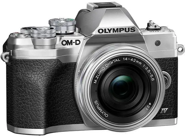 Alt view image 2 of 17 - OM System OM-D E-M10 Mark IV 20.3 Megapixel Mirrorless Camera with Lens (Silver)