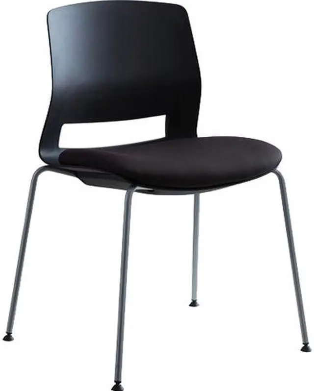 Main image of Lorell Chair, Stackable, 21-1/2"Wx33"Lx33"H, 2/Ct, Black (LLR42948)