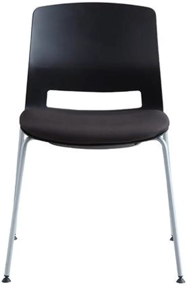 Alt view image 2 of 4 - Lorell Chair, Stackable, 21-1/2"Wx33"Lx33"H, 2/Ct, Black (LLR42948)