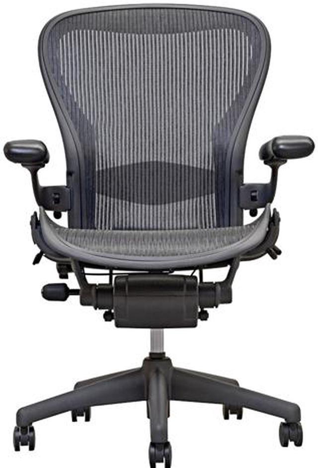 Refurbished: Herman Miller Aeron - Size B Fully Adjustable Computer Chair with Tension Control, Tilt Lock, and Lumbar Pad Office Chairs - Newegg.com