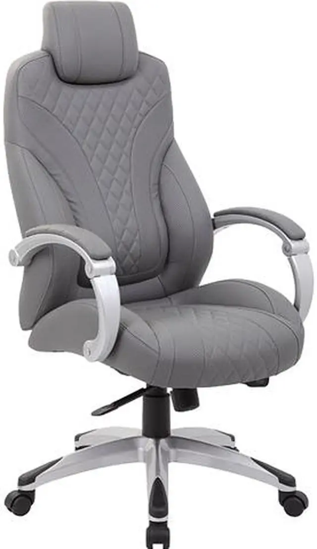 Main image of Boss Hinged Arm Executive Chair With Synchro-Tilt, Grey