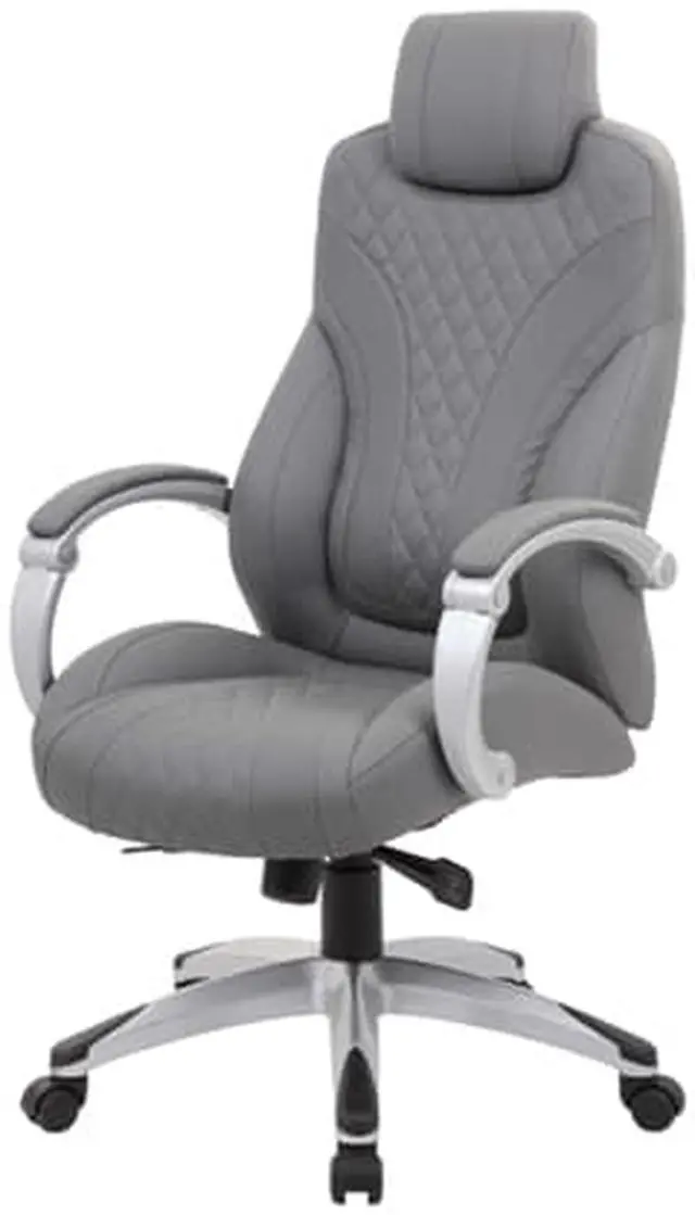 Alt view image 3 of 6 - Boss Hinged Arm Executive Chair With Synchro-Tilt, Grey