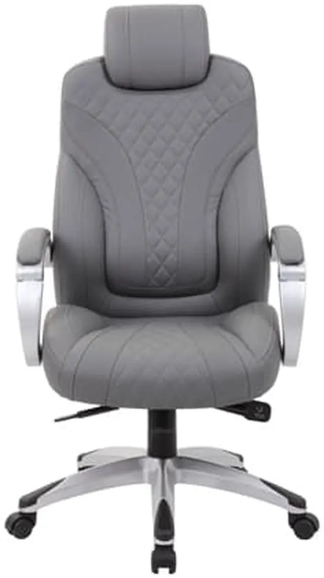 Alt view image 2 of 6 - Boss Hinged Arm Executive Chair With Synchro-Tilt, Grey