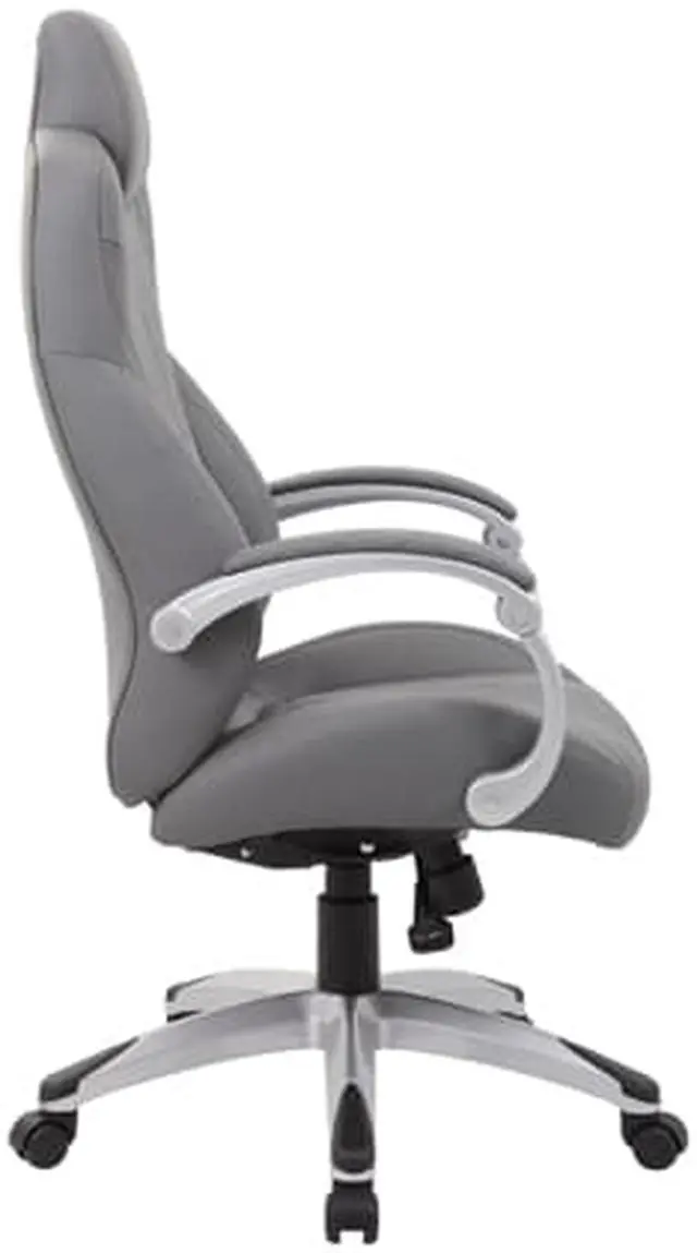 Alt view image 4 of 6 - Boss Hinged Arm Executive Chair With Synchro-Tilt, Grey
