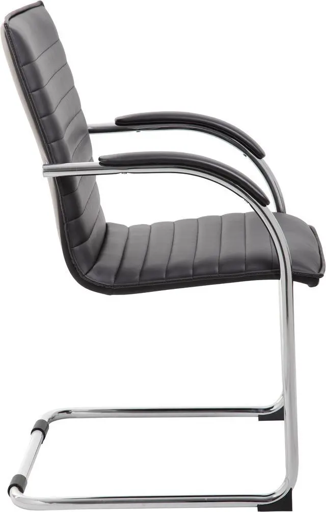 Alt view image 4 of 5 - Boss Chrome Frame, Black Vinyl Side Chair, 2 pack