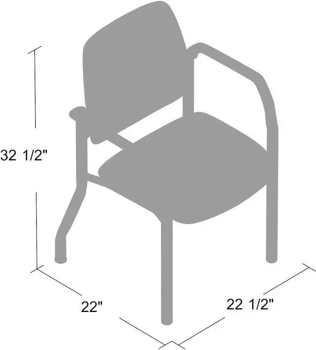 Alt view image 5 of 6 - Boss Antimicrobial Guest Chair, 300 lb. Weight Capacity