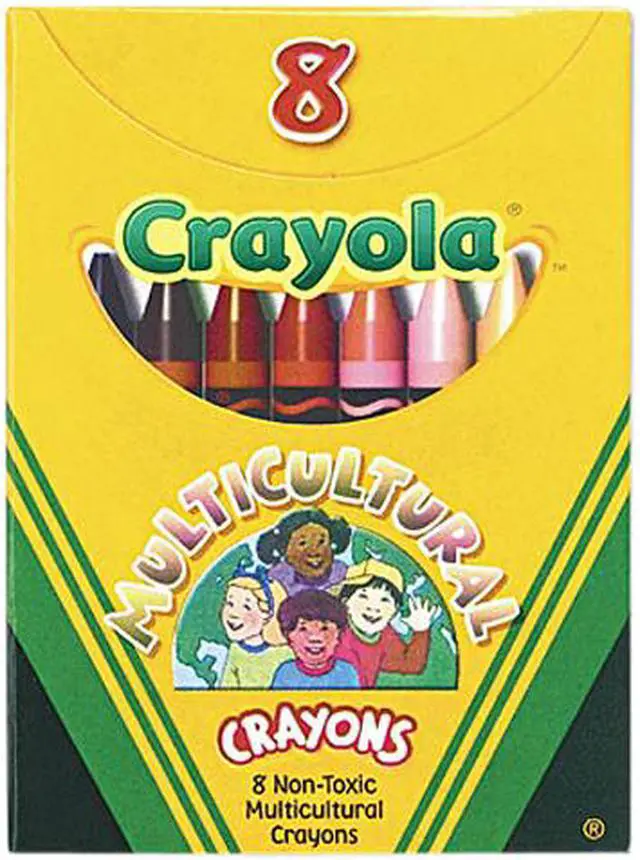 Main image of Crayola  Multicultural Crayons, 8 Skin Tone Colors/Box