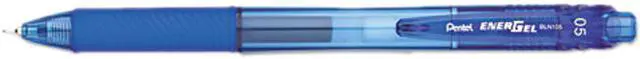 Main image of Pentel EnerGel-X Retractable Roller Gel Pen .5mm Blue Barrel/Ink Dozen BLN105C