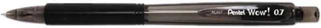 Main image of Pentel AL407A, WOW! Retractable Tip Mechanical Pencil, #2, HB Pencil Grade - 0.7 mm Lead Size - Refillable - Black - 12/Dozen