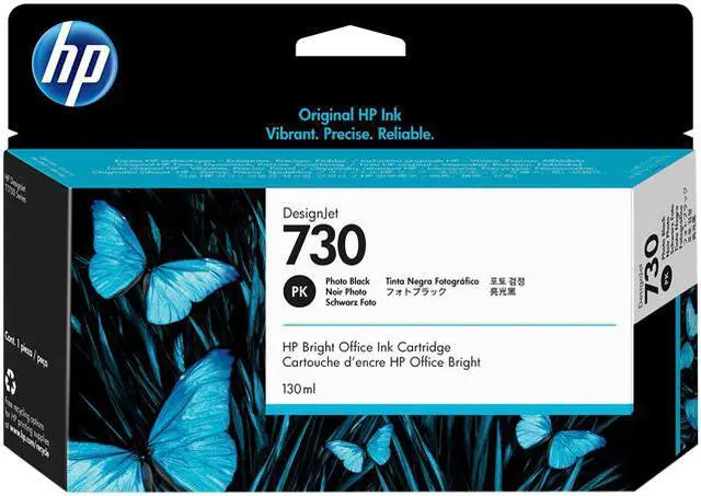 Main image of HP 730 130-ml Photo Black DesignJet Ink Cartridge, P2V67A