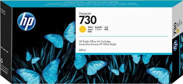 Main image of HP 730 300-ml Yellow DesignJet Ink Cartridge, P2V70A