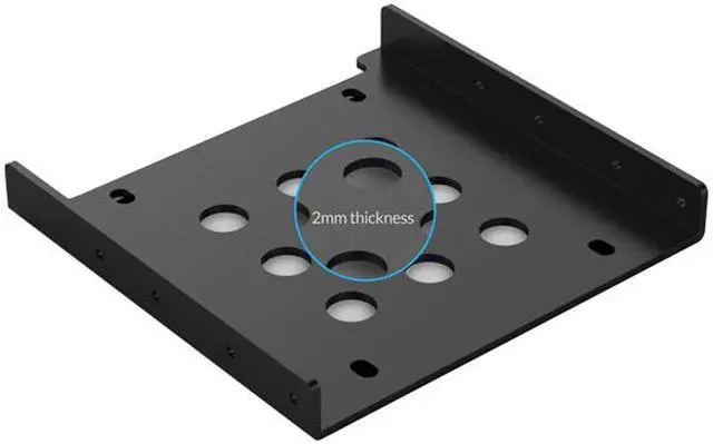 Alt view image 3 of 7 - ORICO Aluminum 2.5 Inch to 3.5 Inch Bay Drive Converter Kit for Hard Drive/SSD Bracket Converter Adapter 3.5 to 1x2.5 - Black (AC325-1S-V1)
