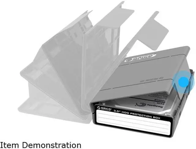 Alt view image 5 of 7 - [ 5 Pack ]ORICO 3.5-inch Hard Drive HDD Protection Box Case Storage Case for Hard Drive(HDD) or SDD, Anti-Static/Anti-Shake/Water Resistant/Dust Resistant -Gray