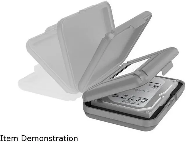 Alt view image 5 of 7 - [5Pack-Gray] ORICO Hard Drive Case for 3.5 Inch HDD/SSD Portable Hard Drive Carrying Protective Storage Box Anti-Static and Shockproof -PHX5S