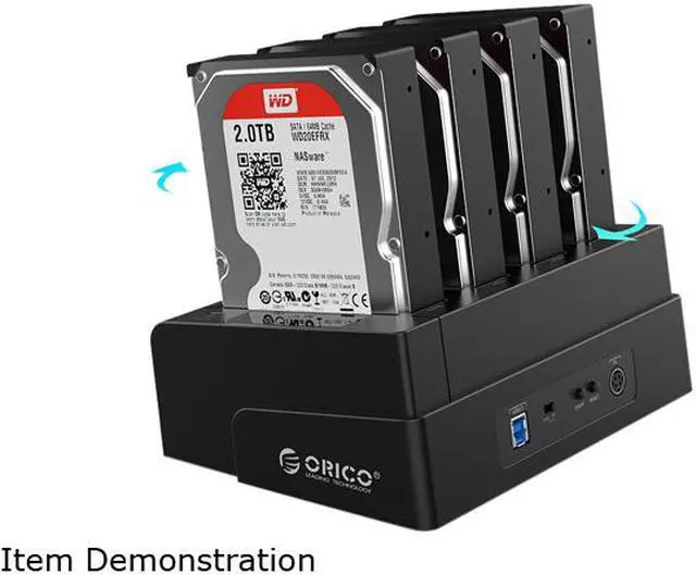 Alt view image 5 of 7 - ORICO 64TB USB 3.0 to SATA I/II/III 4 Bay External Hard Drive Docking Station for 2.5 or 3.5 inch HDD, SSD with Hard Drive Duplicator/Cloner Function (6648US3)